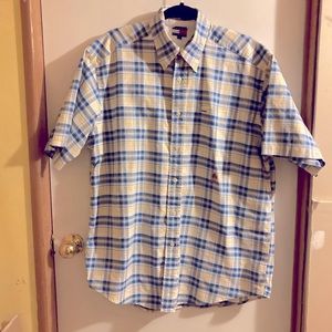 Tommy Hilfiger Classic Button Down Men’s Short Sleeve Shirt Medium